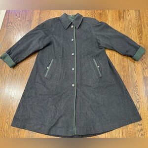 Vintage Loden Frey 1842 Wool Blend Coat West Germany Trenchcoat